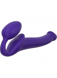 Фиолетовый безремневой страпон Silicone Bendable Strap-On - size S - Strap-on-me - купить с доставкой в Долгопрудном
