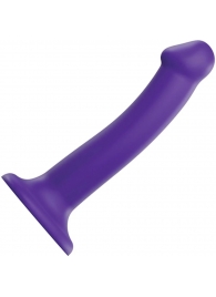 Фиолетовый фаллоимитатор-насадка Strap-On-Me Dildo Dual Density size M - 18 см. - Strap-on-me - купить с доставкой в Долгопрудном