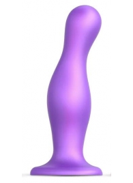 Фиолетовая насадка Strap-On-Me Dildo Plug Curvy size L - Strap-on-me - купить с доставкой в Долгопрудном