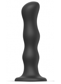 Черная насадка Strap-On-Me Dildo Geisha Balls size M - Strap-on-me - купить с доставкой в Долгопрудном