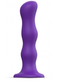 Фиолетовая насадка Strap-On-Me Dildo Geisha Balls size M - Strap-on-me - купить с доставкой в Долгопрудном