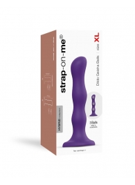 Фиолетовая насадка Strap-On-Me Dildo Geisha Balls size XL - Strap-on-me - купить с доставкой в Долгопрудном