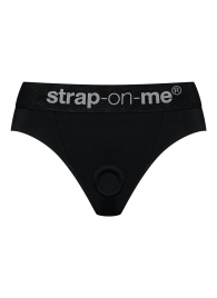 Черные трусики для насадок Heroine Lingerie Harness - size S - Strap-on-me - купить с доставкой в Долгопрудном