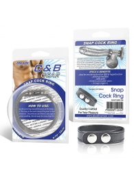 Кольцо на пенис SNAP COCK RING из искусственной кожи на клепках - BlueLine - в Долгопрудном купить с доставкой