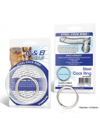 Стальное эрекционное кольцо STEEL COCK RING - 4.5 см. - BlueLine - в Долгопрудном купить с доставкой