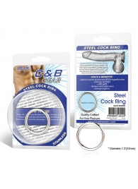 Стальное эрекционное кольцо STEEL COCK RING - 3.5 см. - BlueLine - в Долгопрудном купить с доставкой