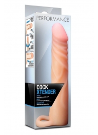 Телесная насадка на пенис Cock Xtender - 17,7 см. - Blush Novelties - в Долгопрудном купить с доставкой
