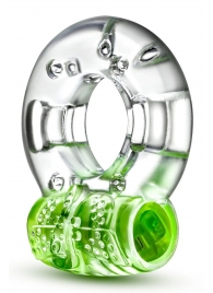 Зеленое эрекционное виброкольцо Arouser Vibrating C-Ring - Blush Novelties - в Долгопрудном купить с доставкой