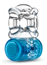 Синее эрекционное виброкольцо One Night Stand Vibrating C-Ring - Blush Novelties - в Долгопрудном купить с доставкой