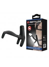 Черная вибронасадка на пенис Vibrating Penis Sling - Baile - в Долгопрудном купить с доставкой