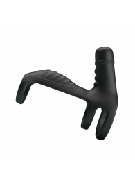 Черная вибронасадка на пенис Vibrating Penis Sling - Baile - в Долгопрудном купить с доставкой