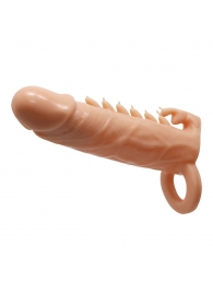 Телесная удлиняющая насадка Penis Sleeve Emmitt - 17 см. - Baile - в Долгопрудном купить с доставкой