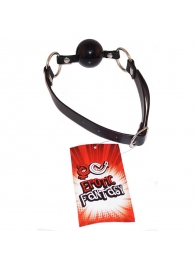 Силиконовый черный кляп-шарик на ремне Black Ballgag - Erotic Fantasy - купить с доставкой в Долгопрудном