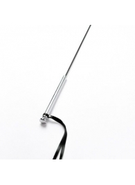 Черный кожаный стек с гладкой ручкой - 55 см. - Crazy Handmade - купить с доставкой в Долгопрудном