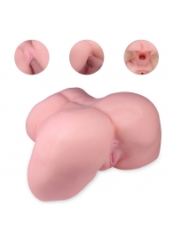 Реалистичный мастурбатор-полуторс с 2 рабочими отверстиями - S-HANDE - в Долгопрудном купить с доставкой