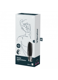 Черный мастурбатор с вибрацией Power Masturbator - Satisfyer - в Долгопрудном купить с доставкой