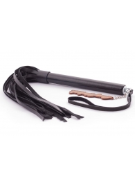 Черная кожаная плеть  Индиго  - 50 см. - Crazy Handmade - купить с доставкой в Долгопрудном