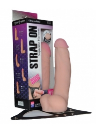 Реалистичный фаллос на поясе Harness - 20,5 см. - LOVETOY (А-Полимер) - купить с доставкой в Долгопрудном