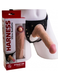 Страпон Harness из двух предметов: регулируемые трусики и насадка-фаллос - 17,5 см. - LOVETOY (А-Полимер) - купить с доставкой в Долгопрудном