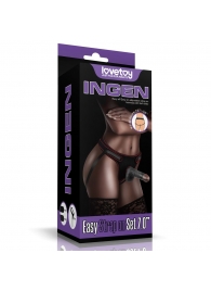 Женский темнокожий страпон Easy Strapon Set 7 Inch - 18 см. - Lovetoy - купить с доставкой в Долгопрудном