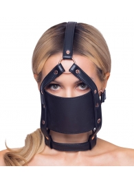 Черный намордник с кляпом-шаром Head Harness With A Gag - Orion - купить с доставкой в Долгопрудном