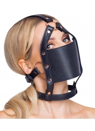 Черный намордник с кляпом-шаром Head Harness With A Gag - Orion - купить с доставкой в Долгопрудном