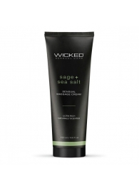 Массажный легкий крем WICKED Sage plus Sea Salt - 120 мл. - Wicked - купить с доставкой в Долгопрудном