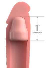Телесная насадка-удлинитель 1 Inch Silicone X-tension - 17,8 см. - Pipedream - в Долгопрудном купить с доставкой