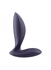 Фиолетовый анальный вибростимулятор Power Plug - Satisfyer - в Долгопрудном купить с доставкой