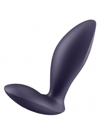 Фиолетовый анальный вибростимулятор Power Plug - Satisfyer - в Долгопрудном купить с доставкой