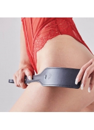 Черная кожаная шлепалка SitaBlack - 30 см. - Sitabella - купить с доставкой в Долгопрудном