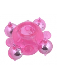 Эрекционное кольцо c бусинками - Toyfa Basic - в Долгопрудном купить с доставкой