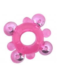 Эрекционное кольцо c бусинками - Toyfa Basic - в Долгопрудном купить с доставкой