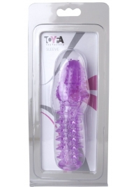 Фиолетовая насадка, удлиняющая половой член - 13,5 см. - Toyfa Basic - в Долгопрудном купить с доставкой