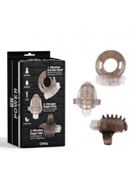 Набор из 3 дымчатых эрекционных колец с вибрацией Teasers Ring Kit - Chisa - в Долгопрудном купить с доставкой