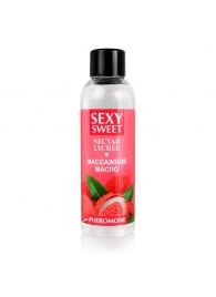 Массажное масло Sexy Sweet Nectar Lychee с феромонами и ароматом личи - 75 мл. - Биоритм - купить с доставкой в Долгопрудном