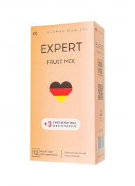 Ароматизированные презервативы EXPERT Fruit Mix - 12 шт.(+3 в подарок) - Expert - купить с доставкой в Долгопрудном