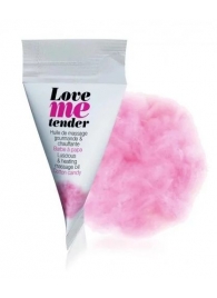 Съедобное согревающее массажное масло Love Me Tender Cotton Candy с ароматом сладкой ваты - 10 мл. - Love to Love - купить с доставкой в Долгопрудном