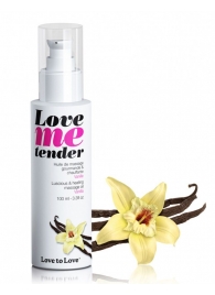 Съедобное согревающее массажное масло Love Me Tender Vanilla с ароматом ванили - 100 мл. - Love to Love - купить с доставкой в Долгопрудном