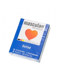 Презервативы с пупырышками Masculan Dotted - 3 шт. - Masculan - купить с доставкой в Долгопрудном