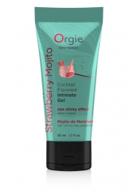 Съедобный интимный гель Orgie Lube Tube Cocktail Strawberry Mojito - 50 мл. - ORGIE - купить с доставкой в Долгопрудном