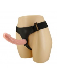 Гладкий фаллоимитатор с крупной головкой на ремешках - 19,7 см. - Baile - купить с доставкой в Долгопрудном