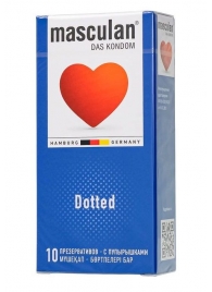 Презервативы с пупырышками Masculan Dotted - 10 шт. - Masculan - купить с доставкой в Долгопрудном