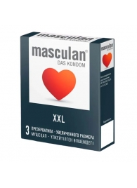 Презервативы увеличенного размера Masculan XXL - 3 шт. - Masculan - купить с доставкой в Долгопрудном