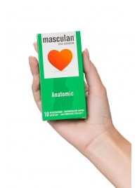 Презервативы анатомической формы Masculan Anatomic - 10 шт. - Masculan - купить с доставкой в Долгопрудном