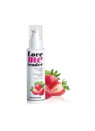 Съедобное согревающее массажное масло Love Me Tender Strawberry с ароматом клубники - 100 мл. - Love to Love - купить с доставкой в Долгопрудном