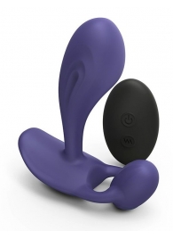 Темно-синий вибромассажер Witty P G Vibrator with Remote Control - Love to Love - в Долгопрудном купить с доставкой