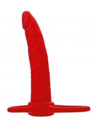 Красная насадка на пенис для двойного проникновения Black Red - 16,5 см. - ToyFa - купить с доставкой в Долгопрудном