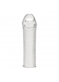 Текстурированная насадка на пенис Clear Textured Penis Enhancing Sleeve Extension - 16,5 см. - BlueLine - в Долгопрудном купить с доставкой