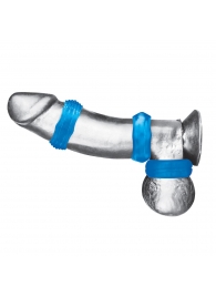 Комплект из трех голубых колец для эрекции 3-Pack Nuts   Bolts Stretch Cock Ring Set - BlueLine - в Долгопрудном купить с доставкой